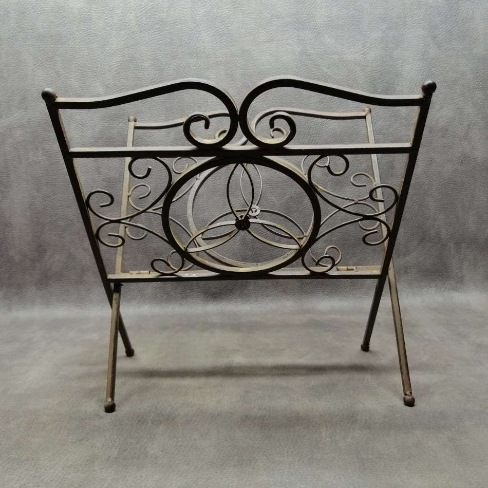 Vintage Look Foldable Wrought Iron Magazine Rack!!!