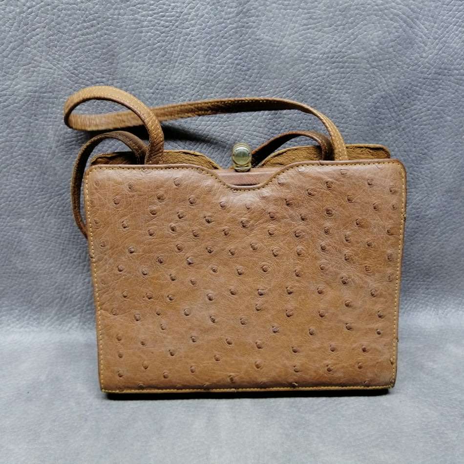Fantastic!!! Luxury Vintage Ostrich Leather Handbag!!!!!!