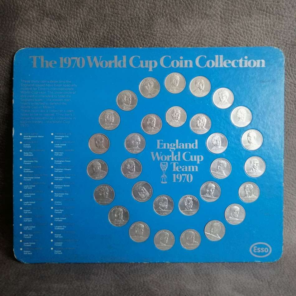 SUPER RARE!!! Vintage 1970 World Cup Soccer Team Coin Token Collection!!!