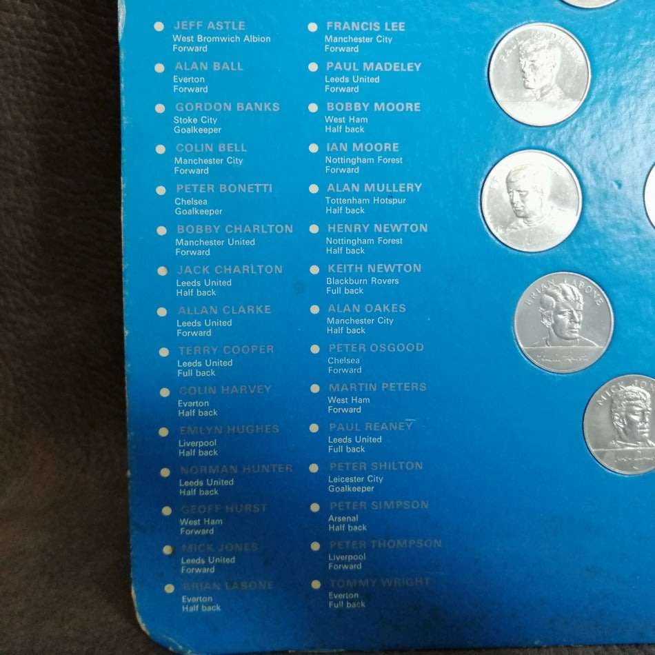 SUPER RARE!!! Vintage 1970 World Cup Soccer Team Coin Token Collection!!!