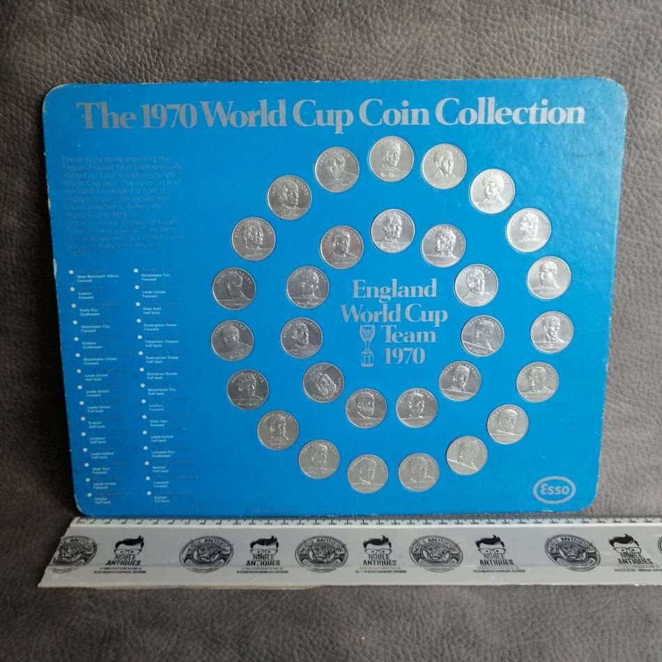 SUPER RARE!!! Vintage 1970 World Cup Soccer Team Coin Token Collection!!!