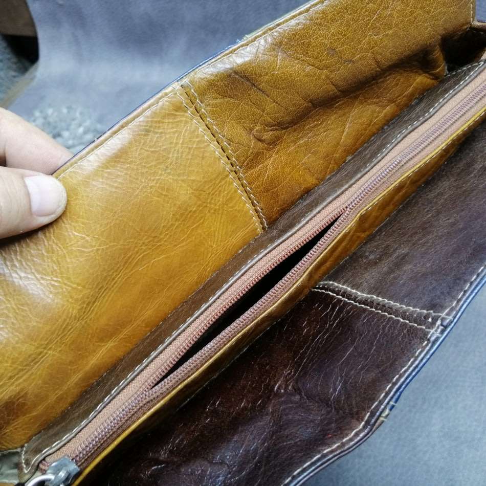 Original Genuine Leather Patch Leather Handbag!!!