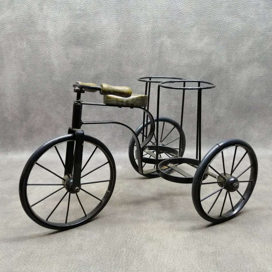 Large Metal and Wood Vintage Bicycle Bottle Carrier!!!