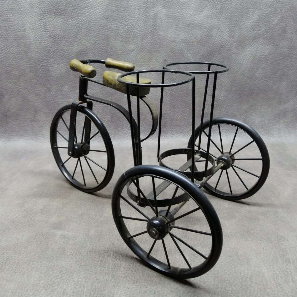 Large Metal and Wood Vintage Bicycle Bottle Carrier!!!