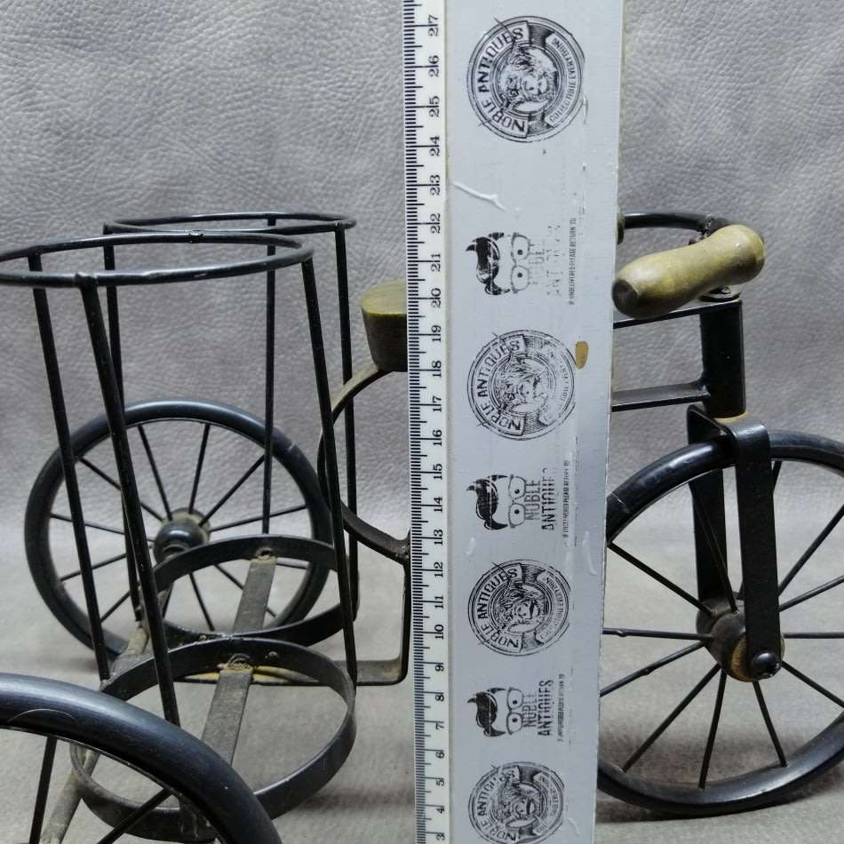 Large Metal and Wood Vintage Bicycle Bottle Carrier!!!