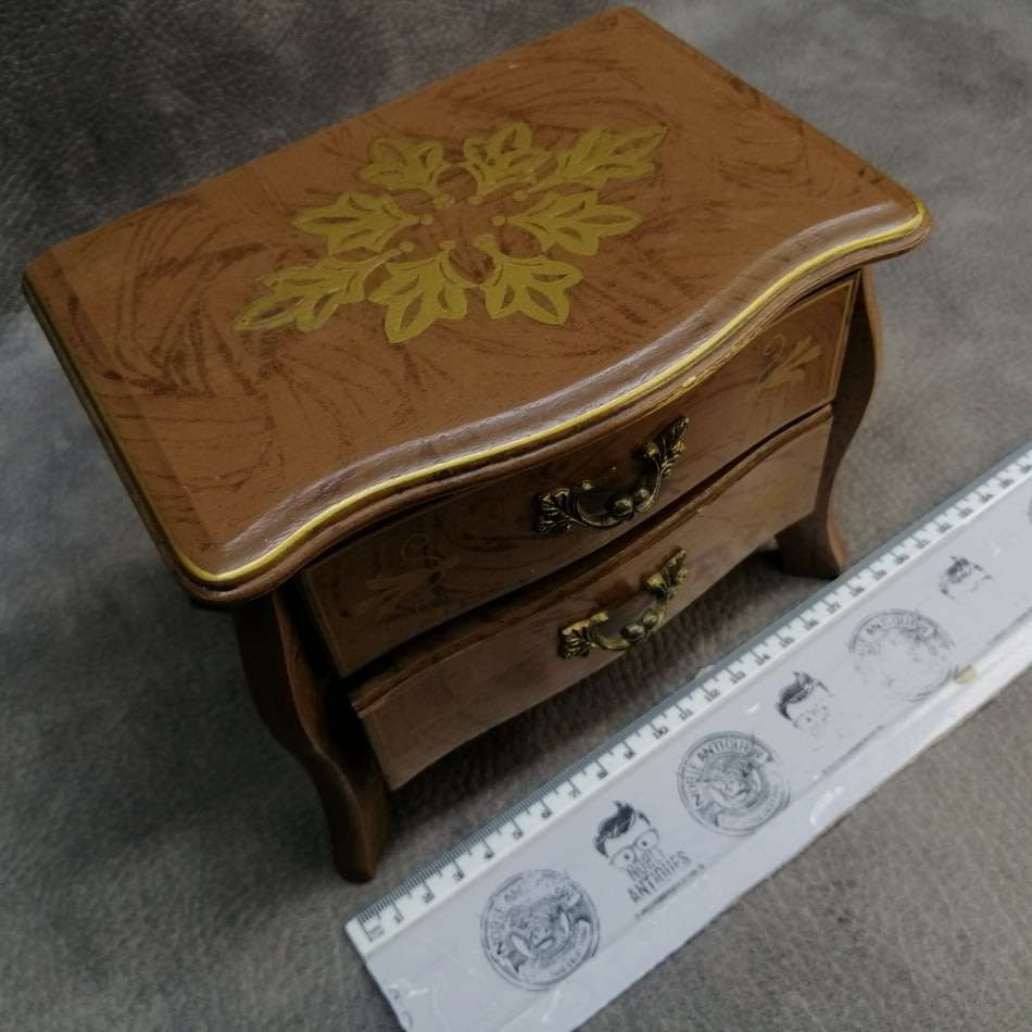 Fantastic!!! Original Wood Musical Jewelry Box!!! Working!!!