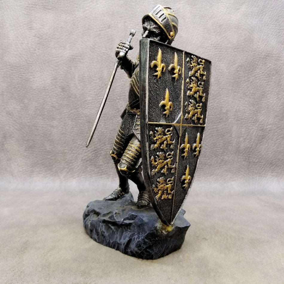 Fantastic!!! Highly Detailed Knight Statue Bookend (Hand Painted Cast Resin)