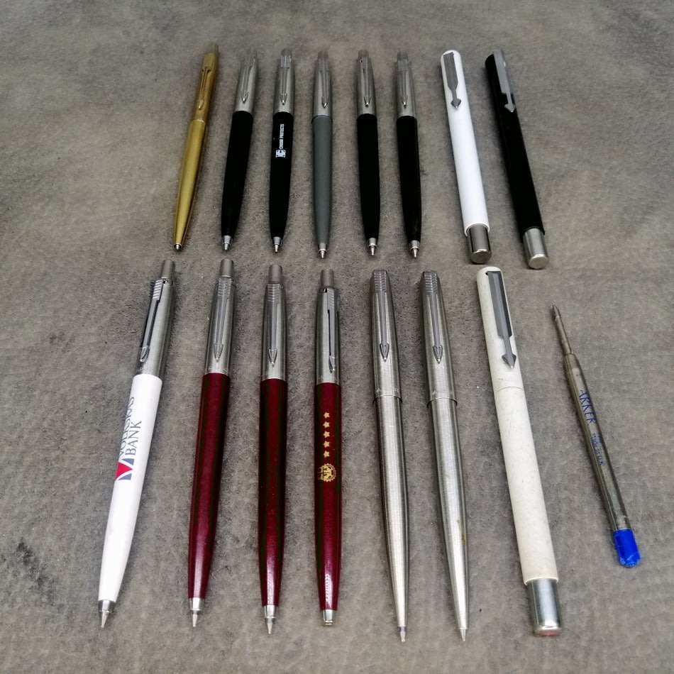 Large Original Parker Ball Point Pen Collection!!! Bid For All!!!