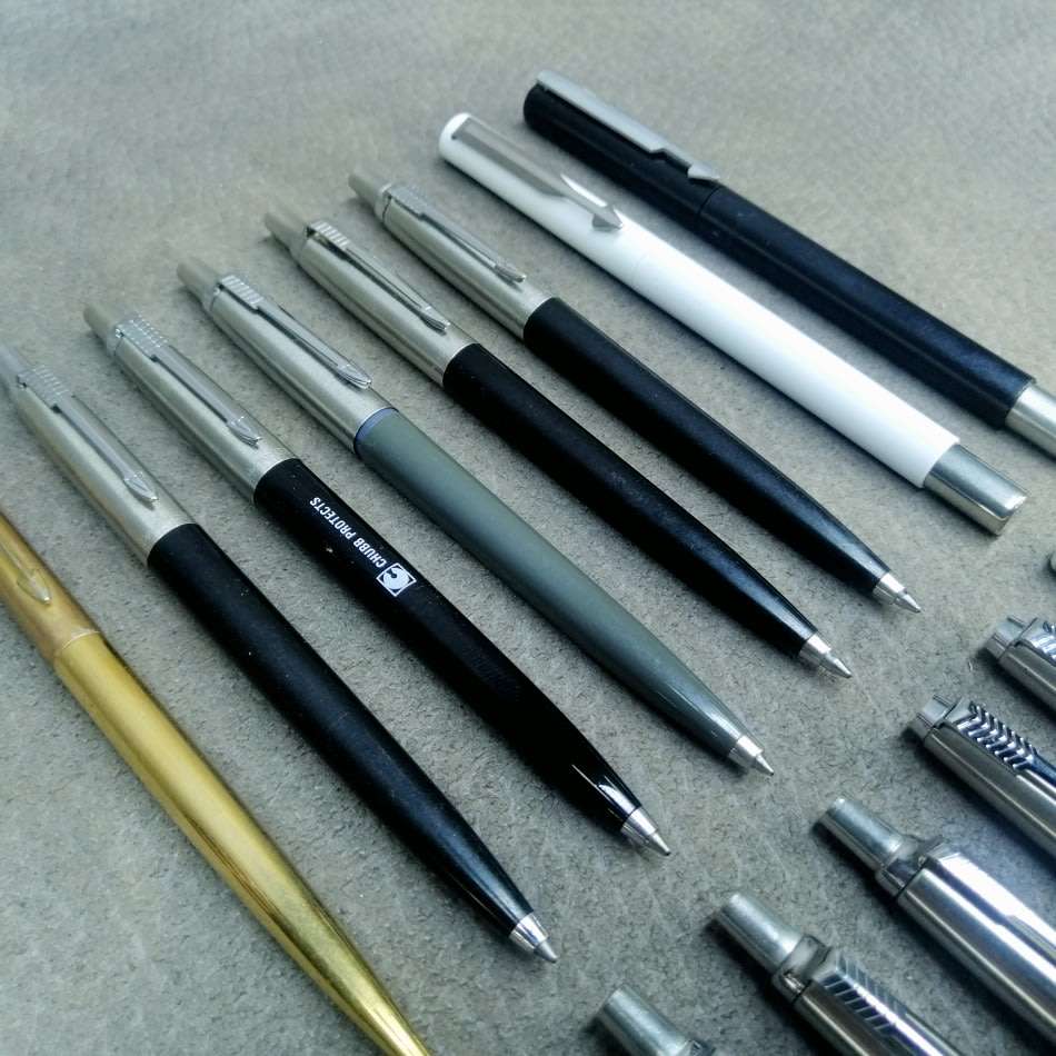 Large Original Parker Ball Point Pen Collection!!! Bid For All!!!