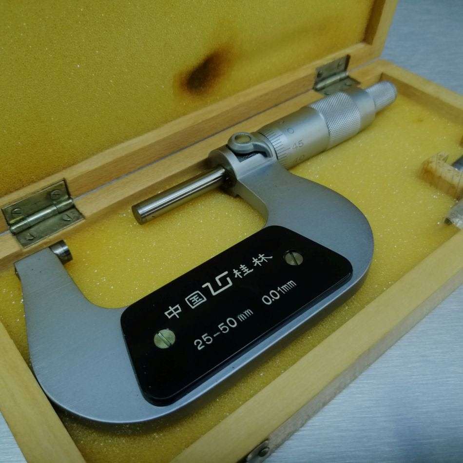 Original Wood Boxed Micrometer 25-50 - Like New