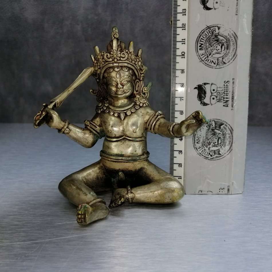 Fantastic!!! Highly Detailed Cast Silver Metal Oriental Figurine!!!