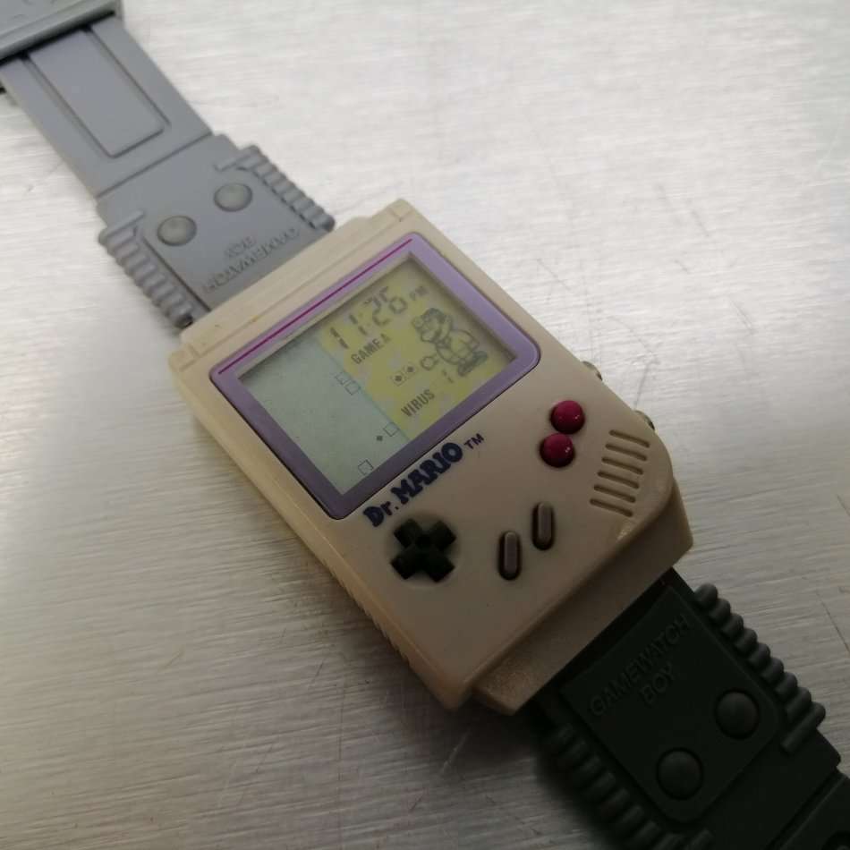 SUPER RARE!!! Original 1992 Mani Nintendo Dr. Mario Game and Watch Wrist Watch!!! Working!!!