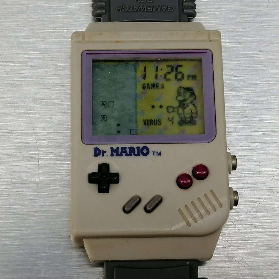 SUPER RARE!!! Original 1992 Mani Nintendo Dr. Mario Game and Watch Wrist Watch!!! Working!!!