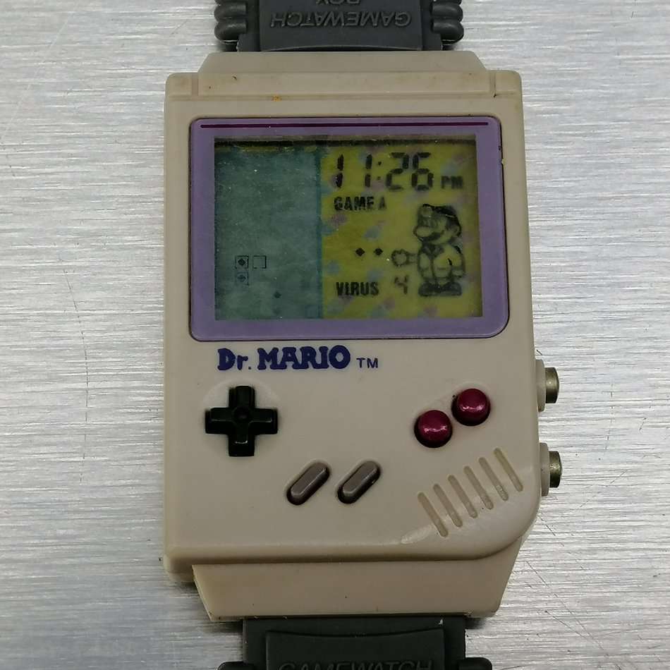 SUPER RARE!!! Original 1992 Mani Nintendo Dr. Mario Game and Watch Wrist Watch!!! Working!!!