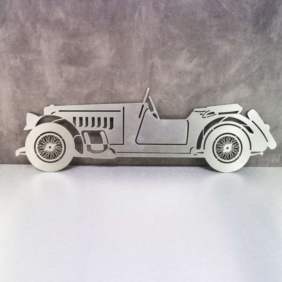 LARGE Stainless Steel Vintage Automobile Cut Out Sign!!!! Over 700mm Long!!!