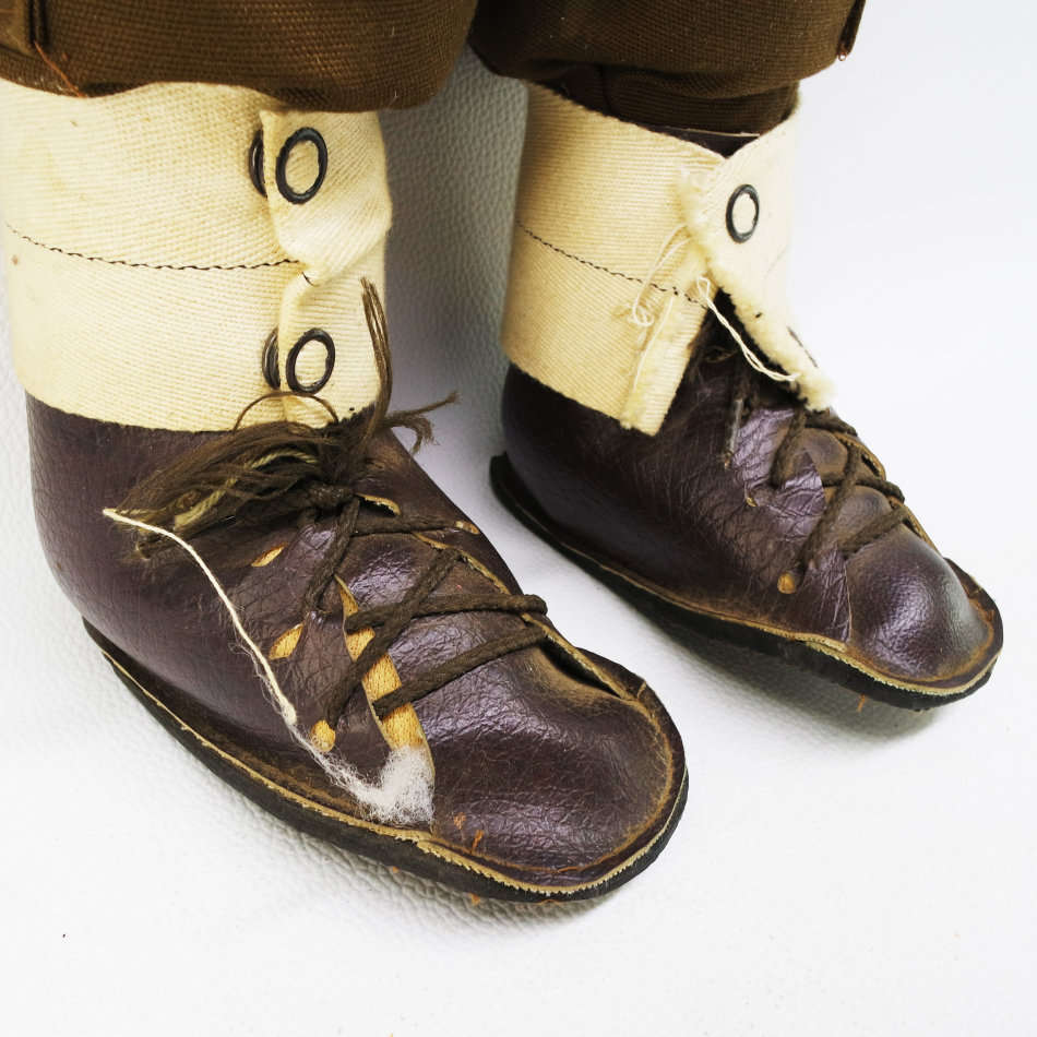 Original Vintage Handcrafted Troopie Soldier With Original Browns and Leather Boots!!!