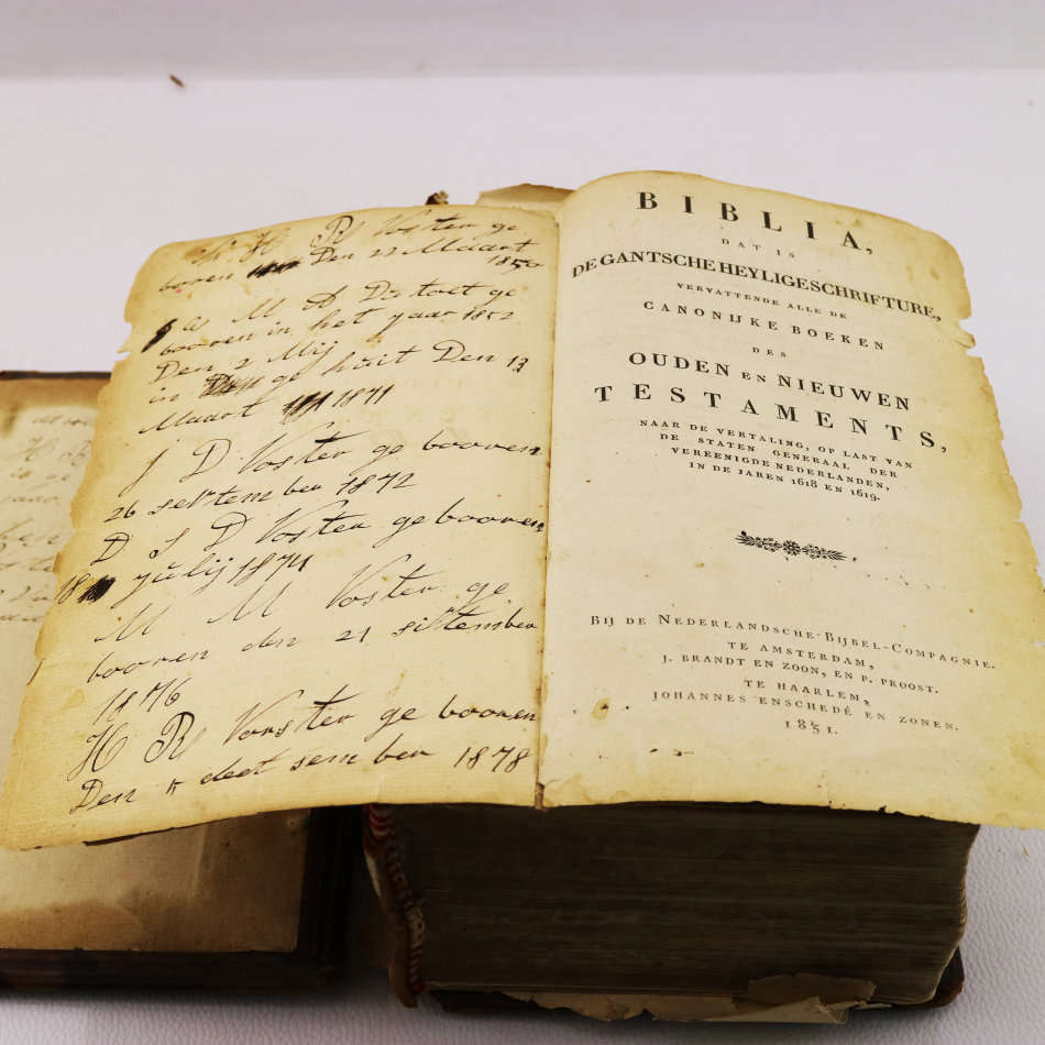 RARE!!! 1852 Leather Bound Dutch Bible!!!