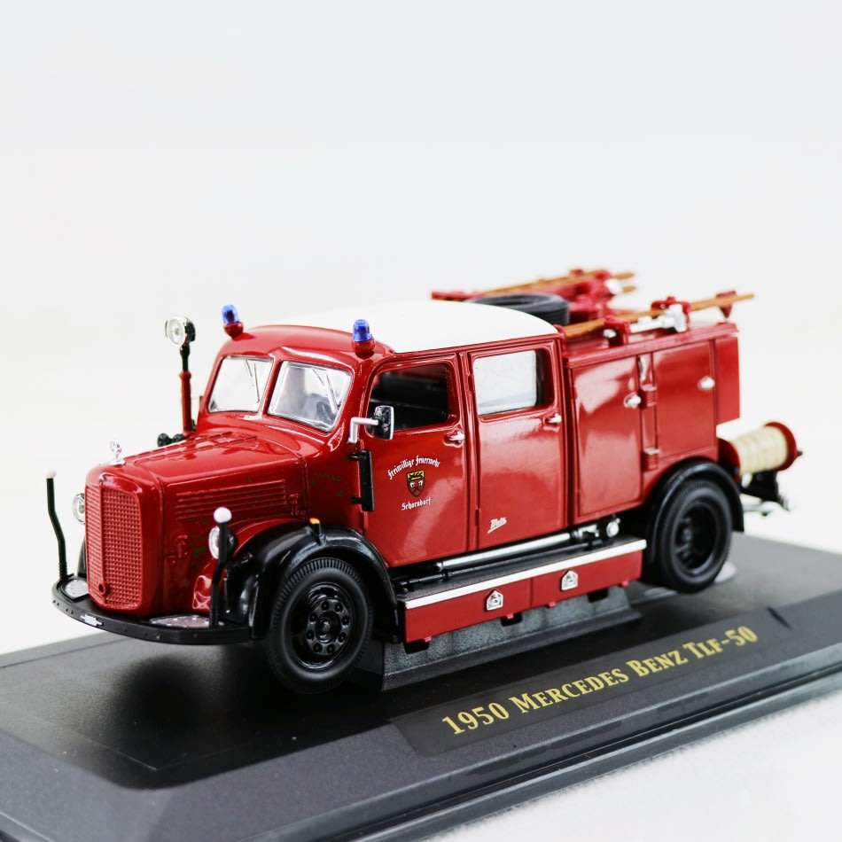 Highly Detailed Die Cast Metal 1950 Mercedes Benz TLF-50 Fire Engine (Boxed)