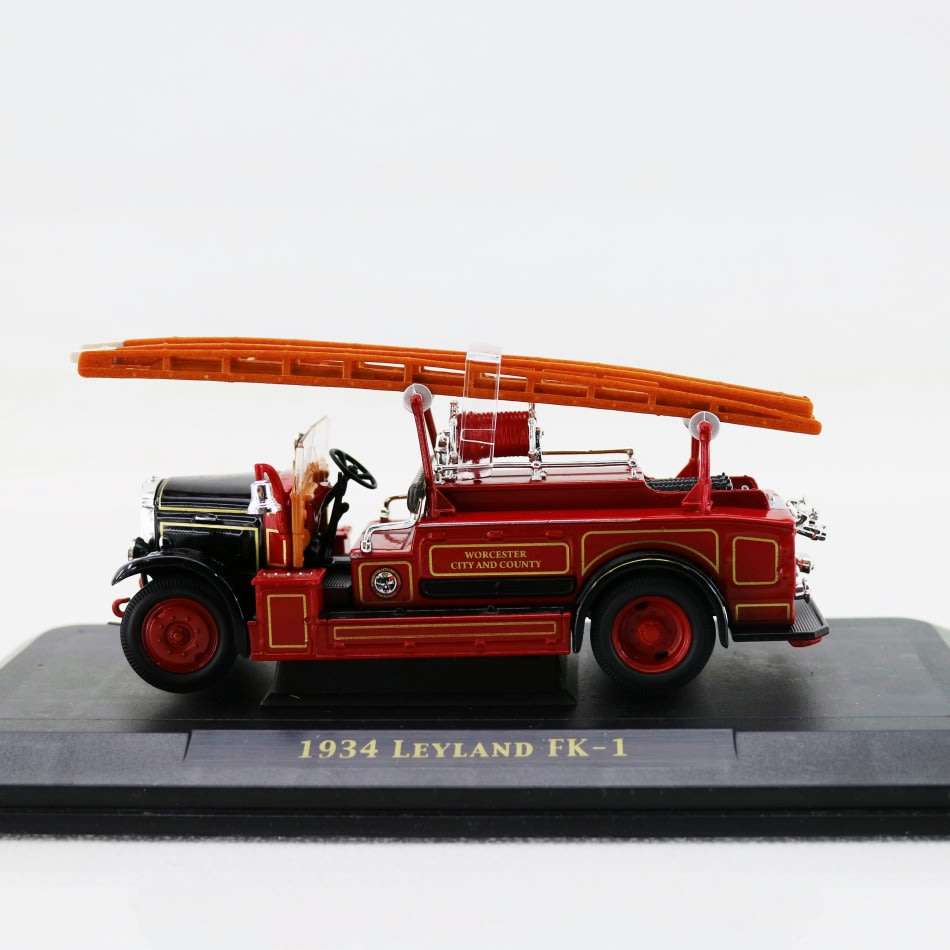 Highly Detailed Die Cast Metal 1934 Leyland FK-1 Fire Engine (Boxed)