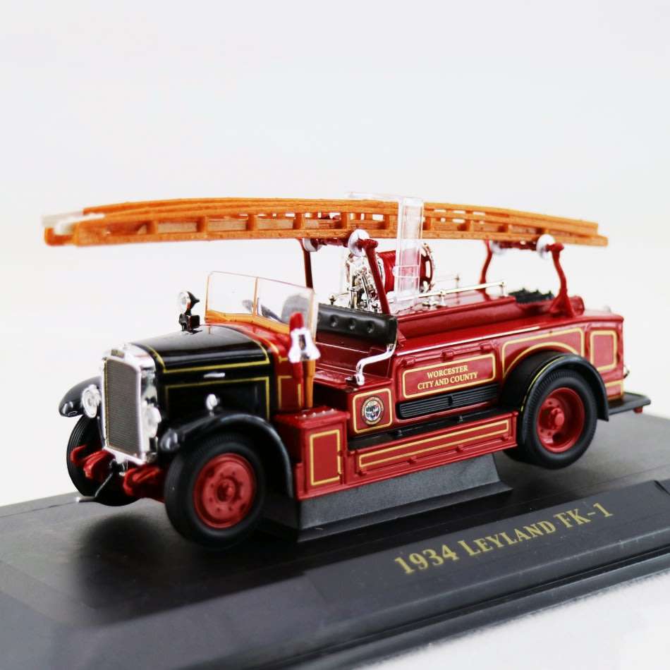 Highly Detailed Die Cast Metal 1934 Leyland FK-1 Fire Engine (Boxed)