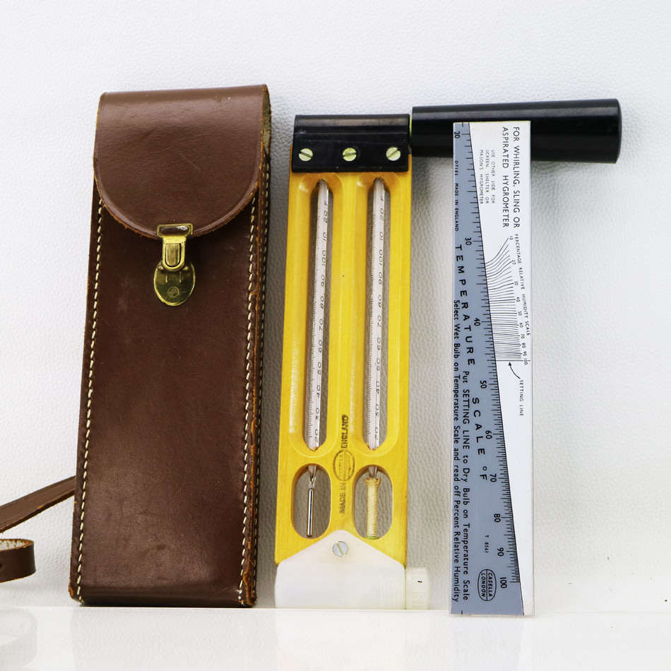 Original Vintage Military WWII British Swing Military Thermometer With Leather Case!!!