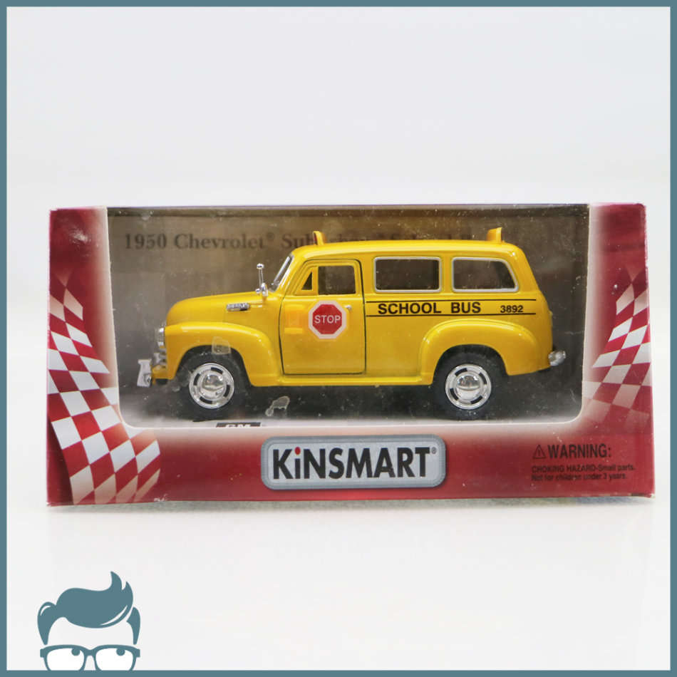Boxed, Highly Detailed Die Cast Metal 1950 Chevrolet Suburban School Bus Scale 1:43!!!