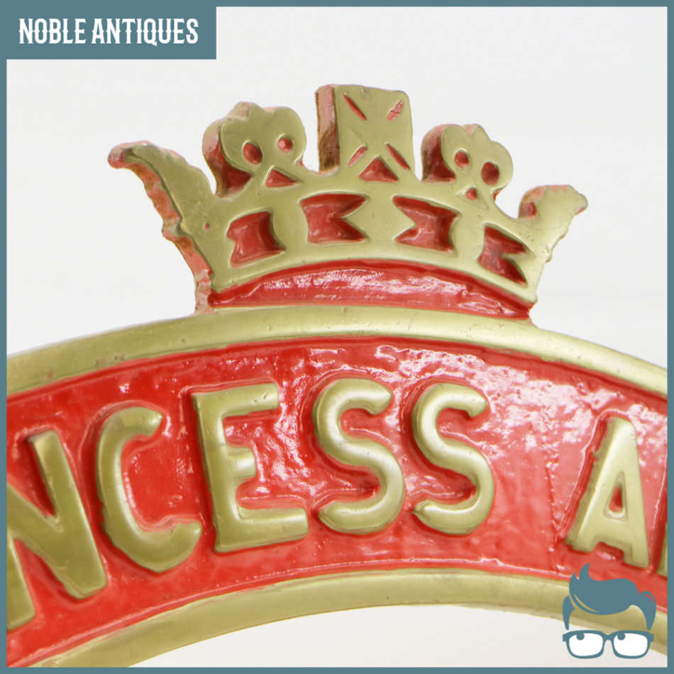 LARGE Reproduction Princess Alice Rail Loco Crest Sign!!!