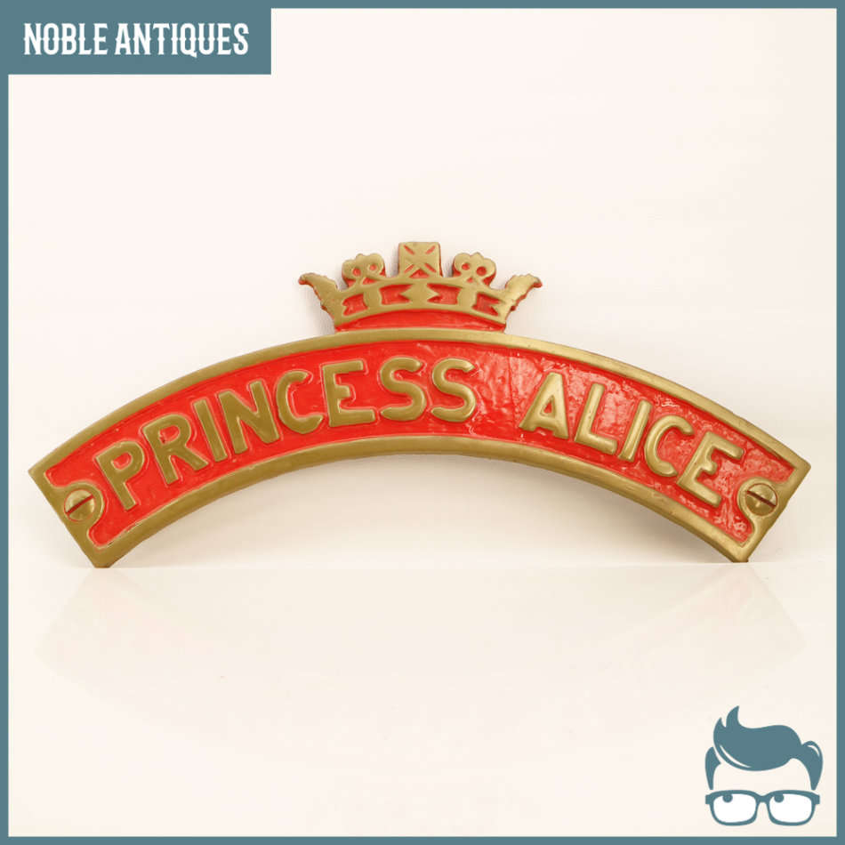 LARGE Reproduction Princess Alice Rail Loco Crest Sign!!!