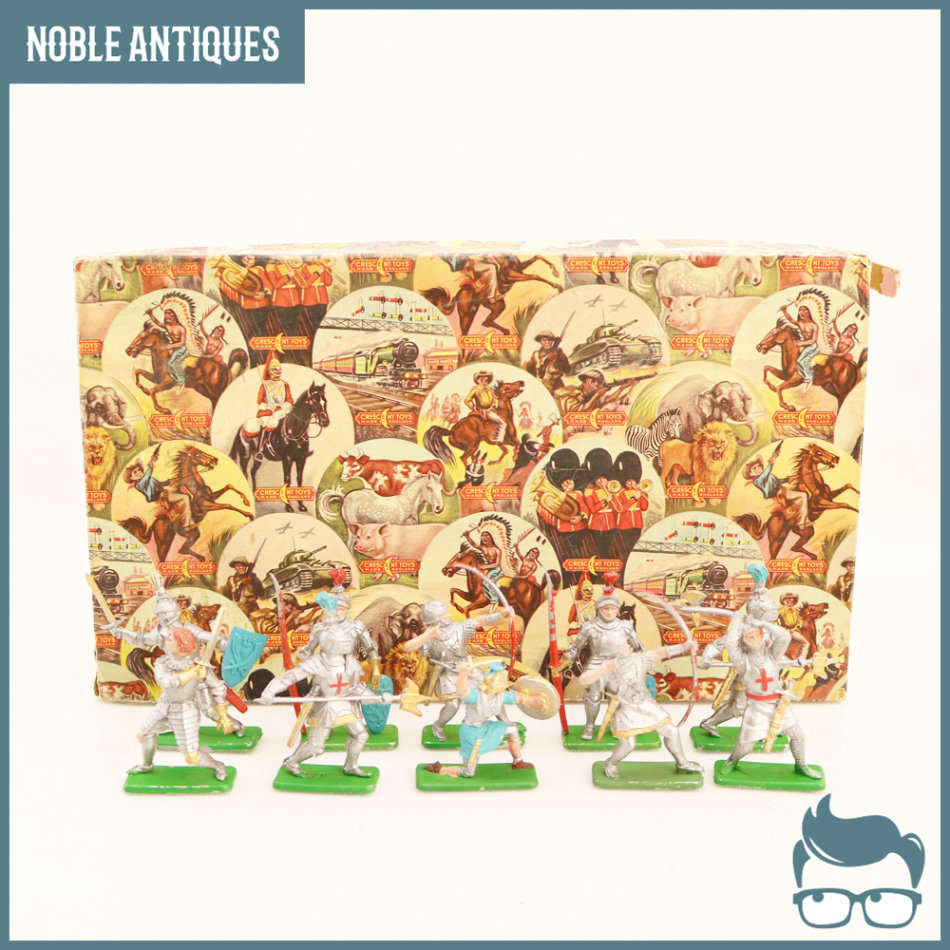 RARE!!! Vintage 1970's English Crescent Toys Military Soldiers Collection With Original Box!!!