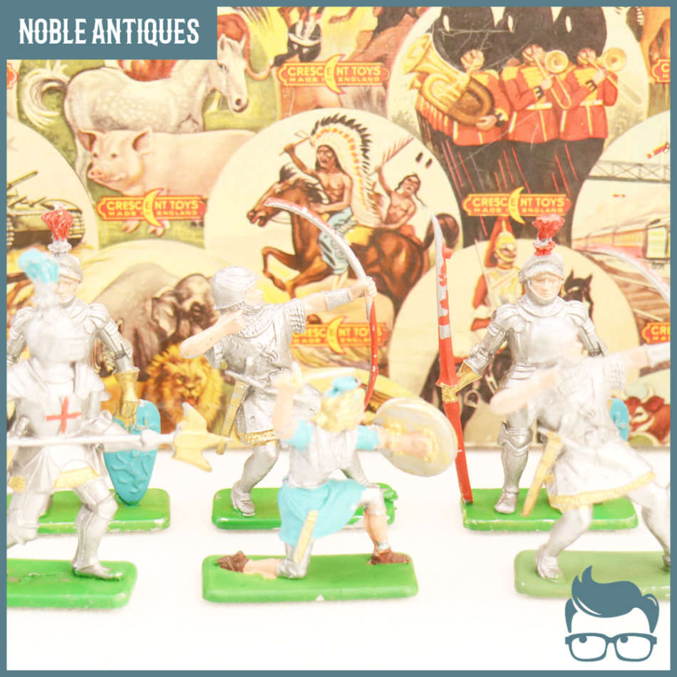 RARE!!! Vintage 1970's English Crescent Toys Military Soldiers Collection With Original Box!!!