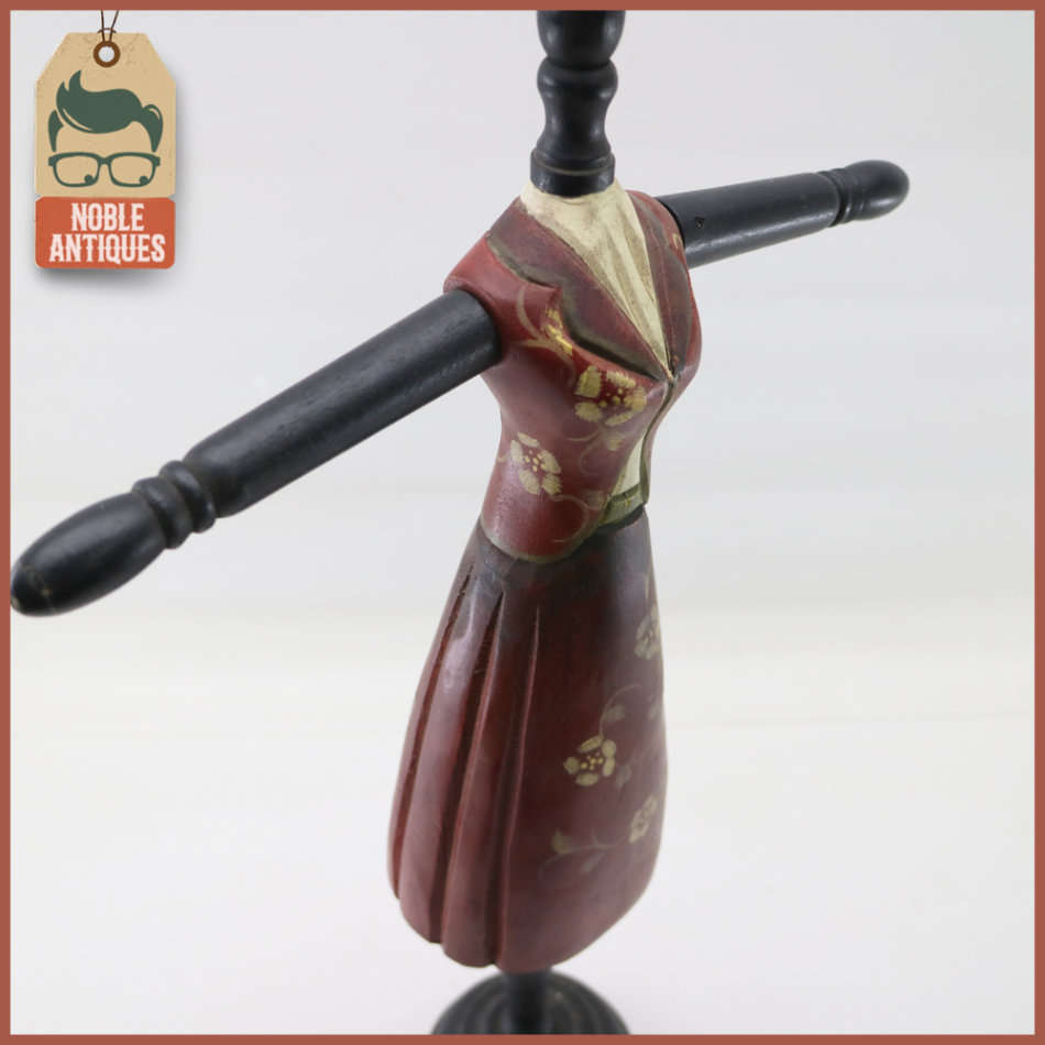 Original Hand Crafted Wood Pattern Doll Jewelry Stand!!!