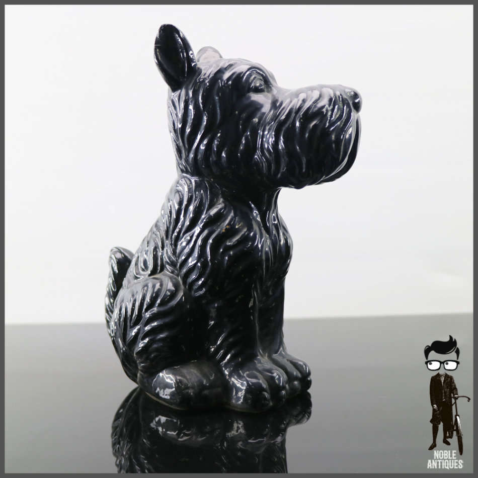 Detailed Black Cast Ceramic Scottish Terrier Door Stop!!!