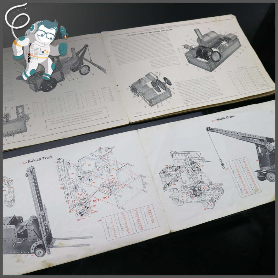 Original Vintage Meccano Parts and Highly Detailed Plan Booklets!!!
