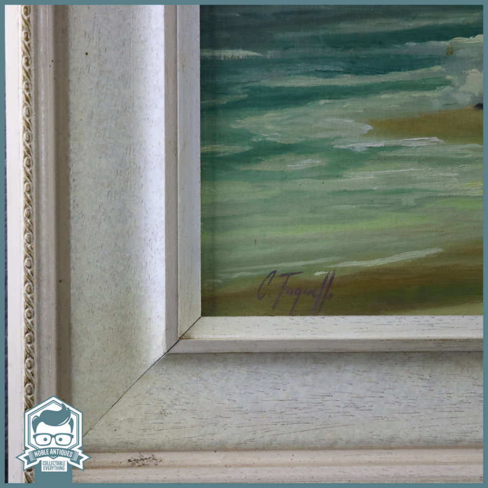 Framed Original Oil On Board Sea Scape By Christopher Tugwell !!! 70cm x 50cm