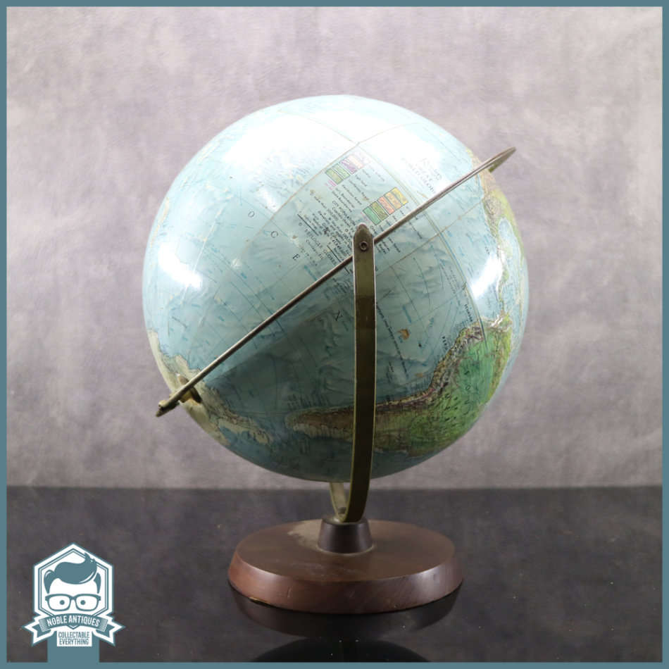 LARGE Vintage Metal Frame Readers Digest World Globe!!!