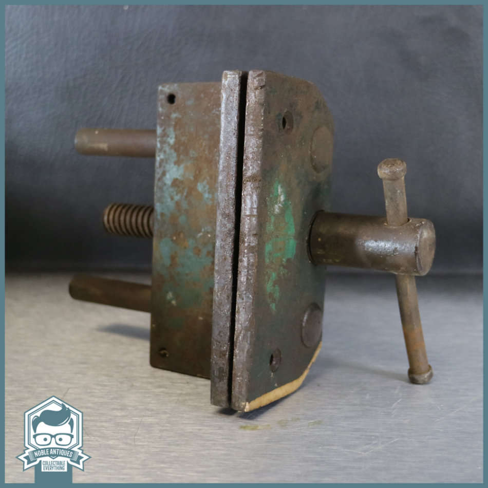 Large Vintage Cast Iron Table Vise!!!