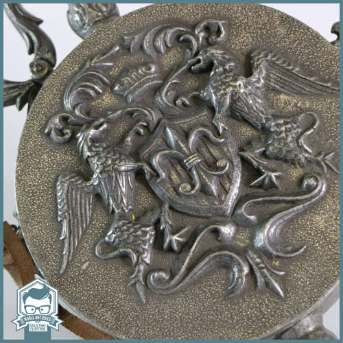 Ornate Cast Metal Antique Reproduction Gunpowder Flask!!!