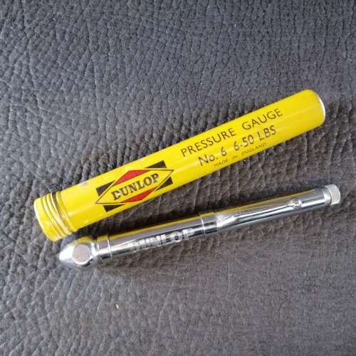 RARE!!! 1950`s Original Dunlop Lithographed Tin Tubed Tyre Pressure Meter!!!