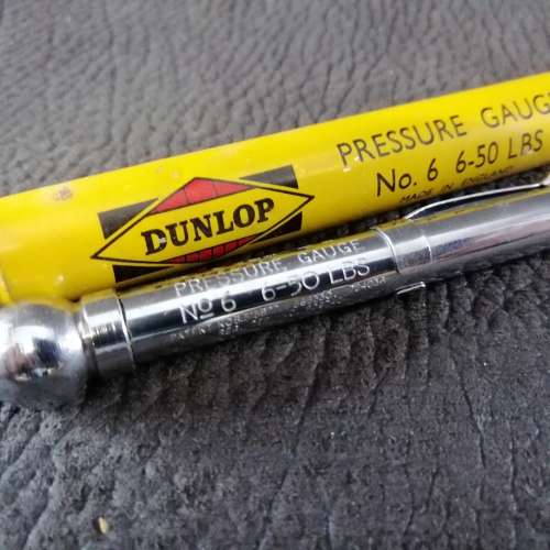 RARE!!! 1950`s Original Dunlop Lithographed Tin Tubed Tyre Pressure Meter!!!