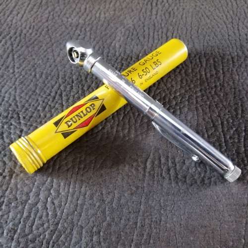 RARE!!! 1950`s Original Dunlop Lithographed Tin Tubed Tyre Pressure Meter!!!