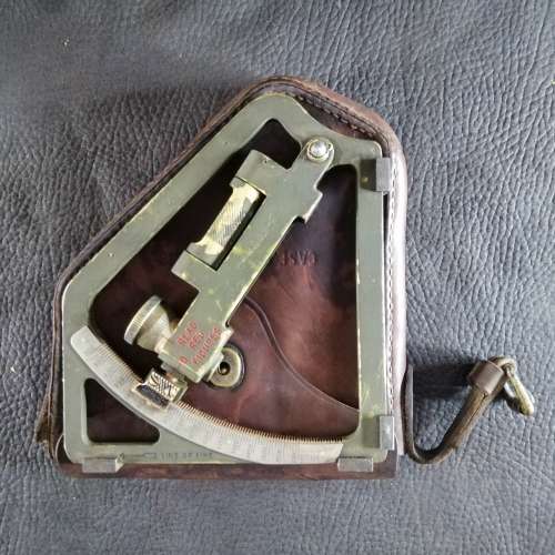 RARE!!! WWII 1943 MILITARY GUNNERS QUADRANT With Leather Carry Case!!!