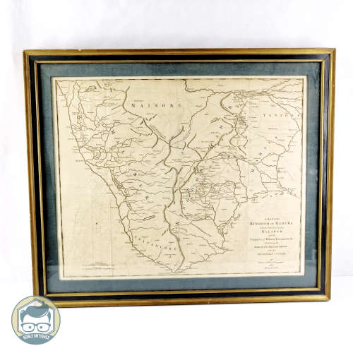 Antique Framed Kingdom of Madura Map - By Thomas Jefferys Circa 1700`s!!!