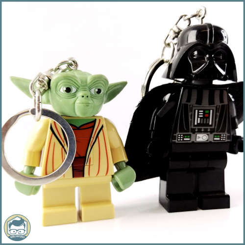 Two Original Lego Star Wars Keyring Lights!!! Working!!!