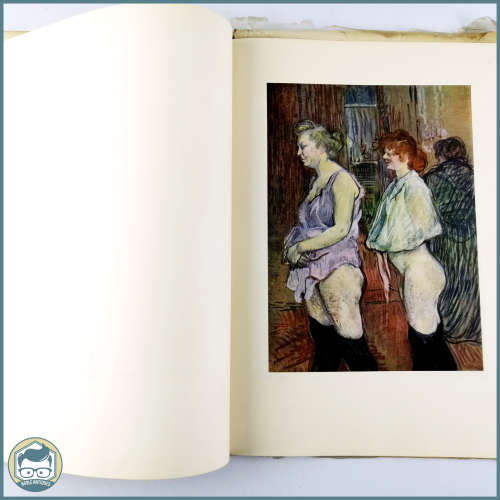 Large Original 1950`s Abrams Art book - Toulouse Lautrec With Color Plates!!!