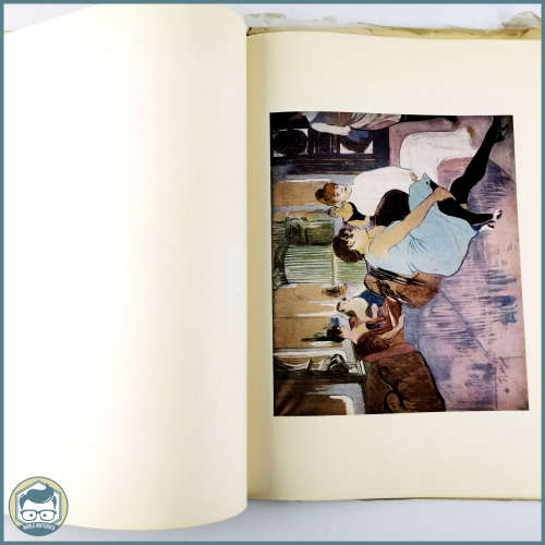 Large Original 1950`s Abrams Art book - Toulouse Lautrec With Color Plates!!!