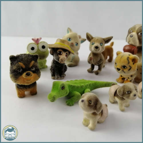 Vintage Fuzzy Flocked Animal Collection!!!