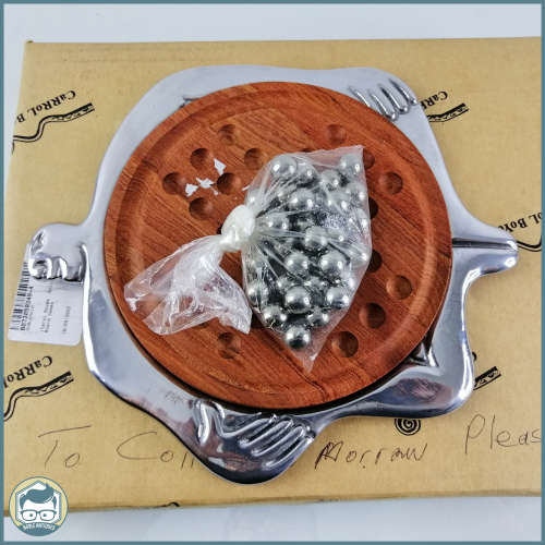 Large Original Boxed Carrol Boyes Solitaire Marble Game!!! (Box has writing)