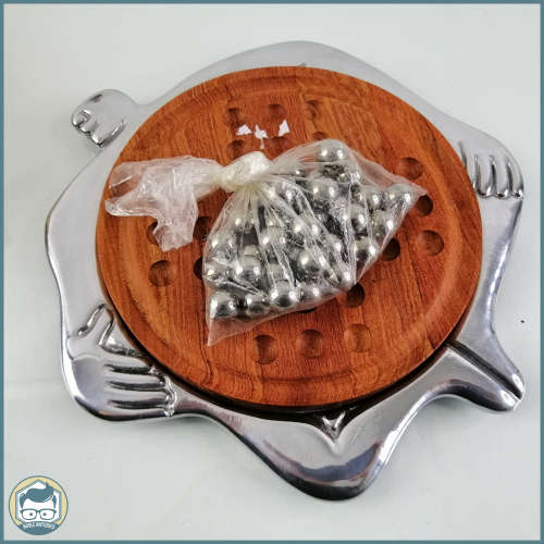 Large Original Boxed Carrol Boyes Solitaire Marble Game!!! (Box has writing)