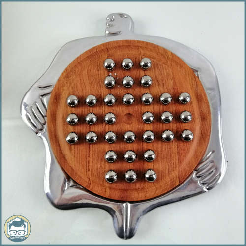 Large Original Boxed Carrol Boyes Solitaire Marble Game!!! (Box has writing)