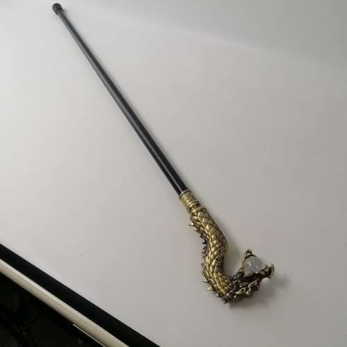 Ornate Bronze Finished Serpent Dragon Handle Sword/Dagger Walking Stick Combo!!!